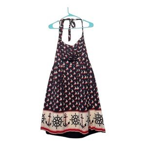 Women’s Anthropologie Windward Halter nautical dress, size 8